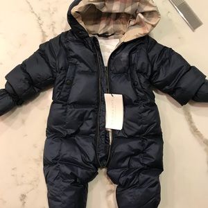 infant burberry snowsuit